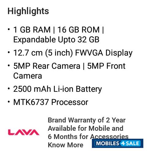 Lava  Z60 black