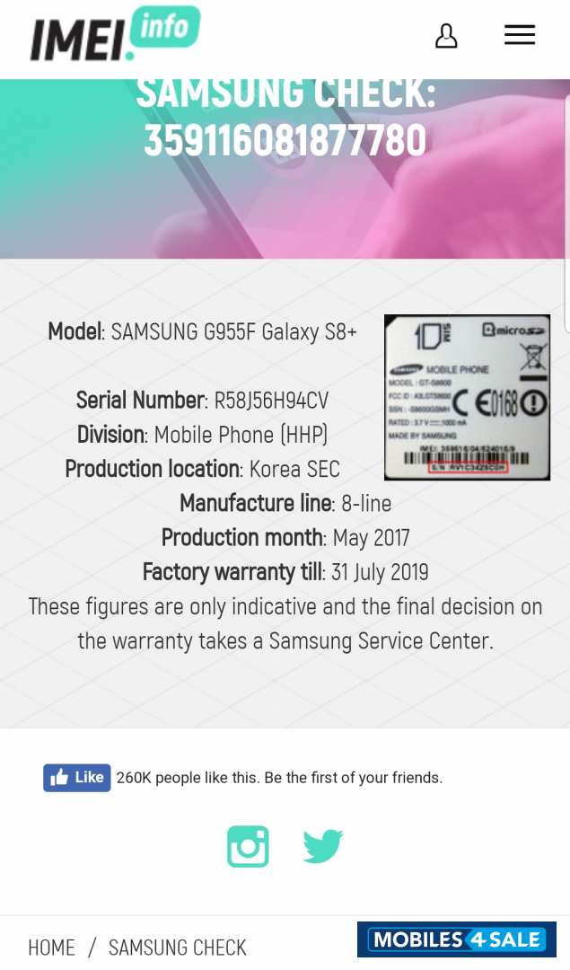 Samsung  Samsung Galaxy S8 plus