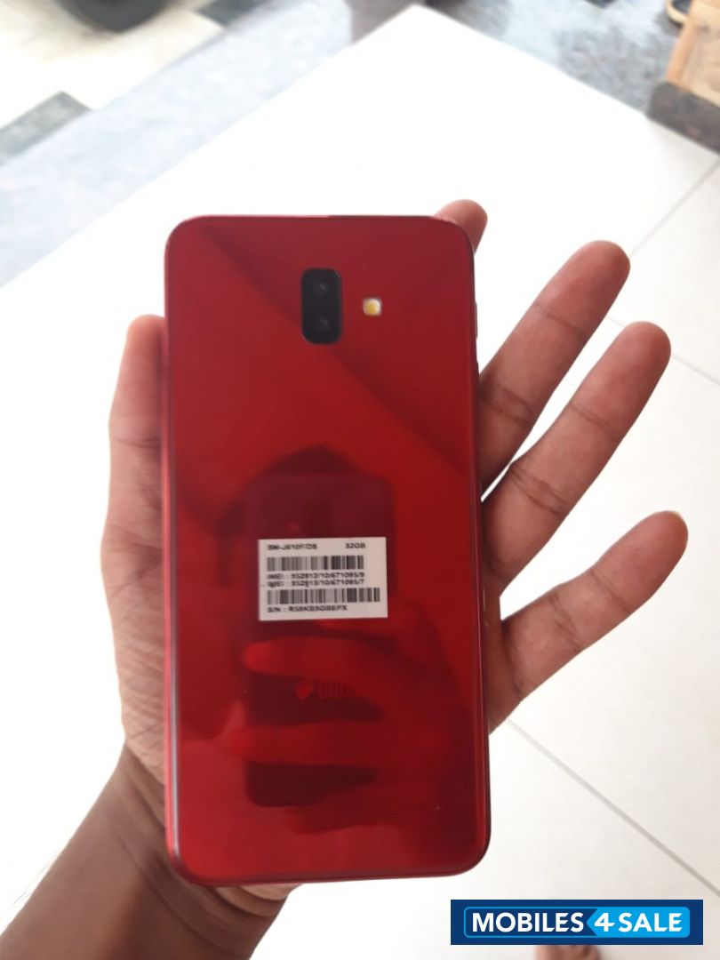 Red And Black Samsung  Galexy j6 plus