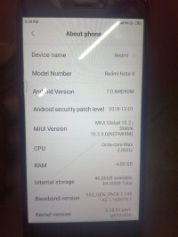 Redmi  Note 4, 4 GB 64 gb