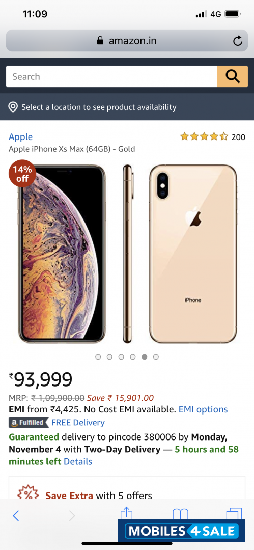 Gold Apple  Xs max