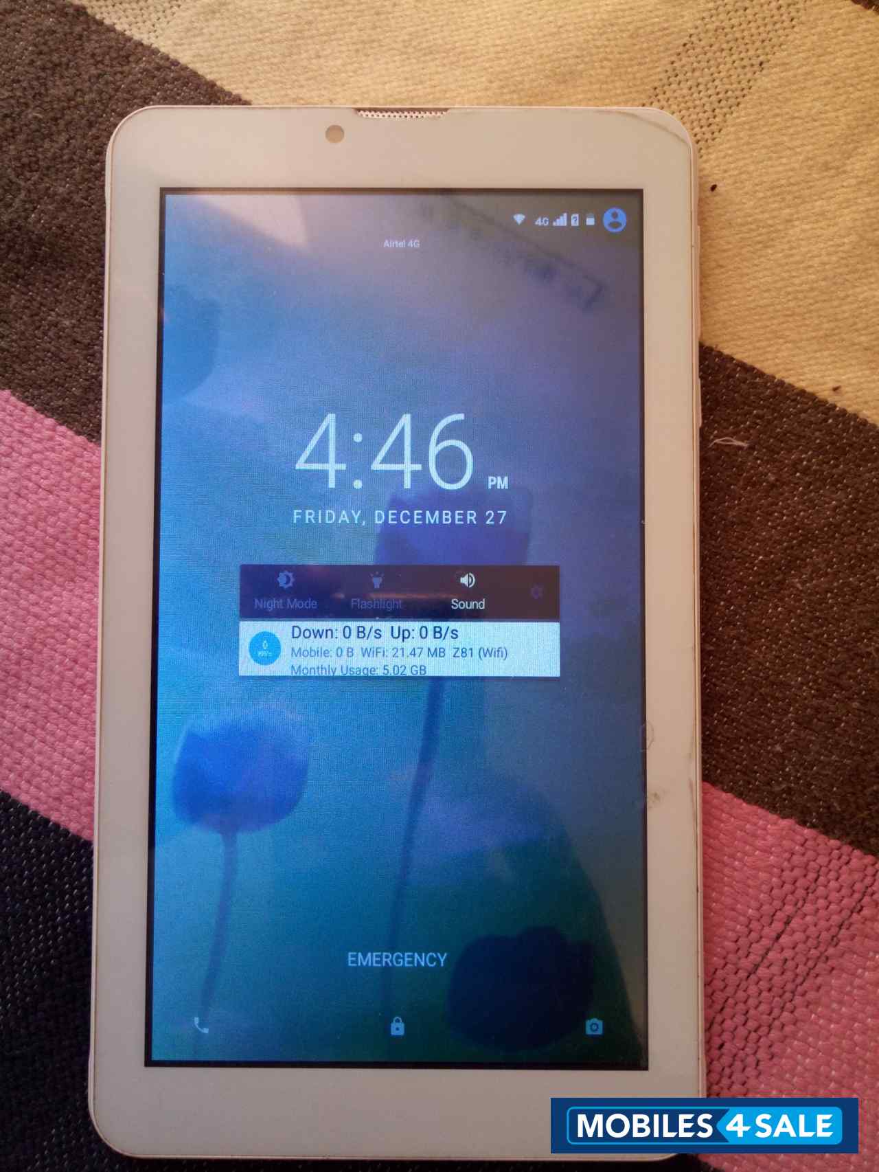 White IKALL 4G Volte dual sim calling tablet