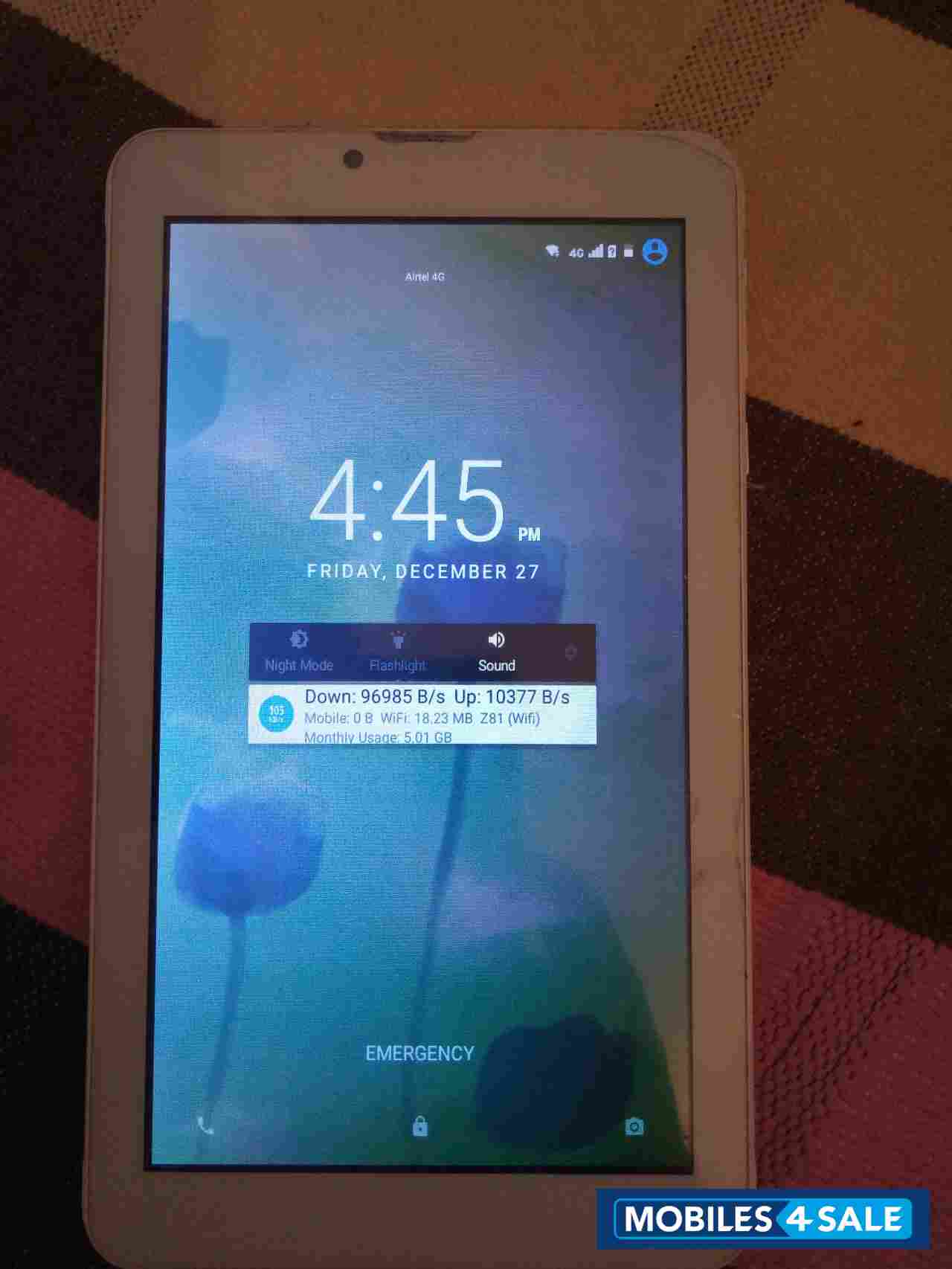 White IKALL 4G Volte dual sim calling tablet