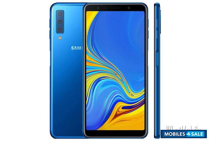 Blue Samsung  Galaxy a7 2018