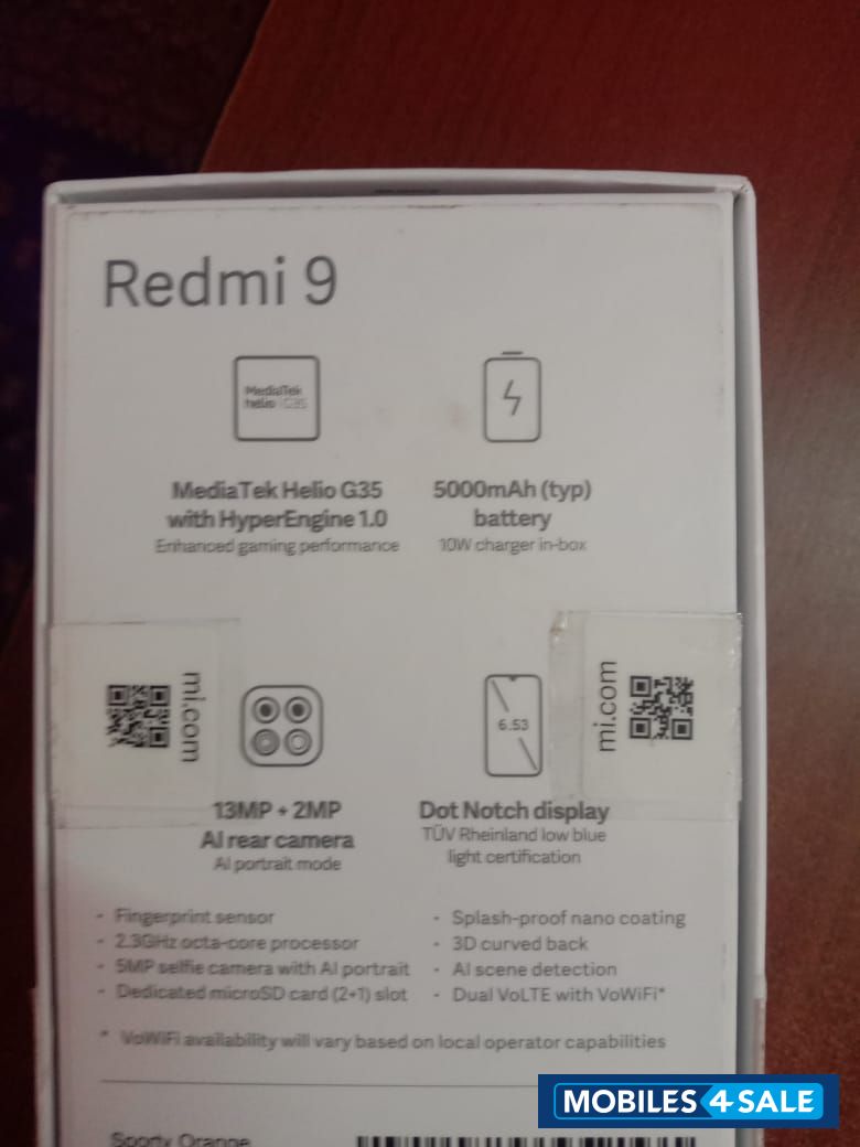 Sporty Orange Redmi  Redmi 9