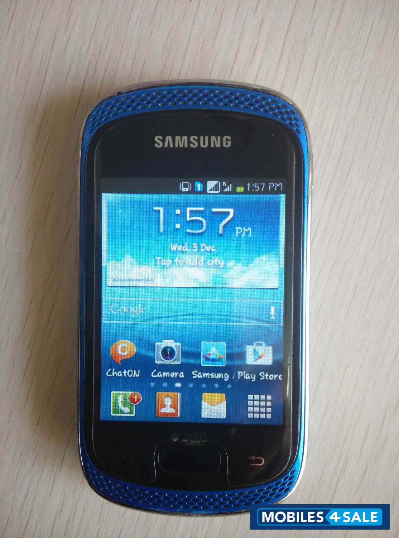 Blue Samsung Galaxy Music