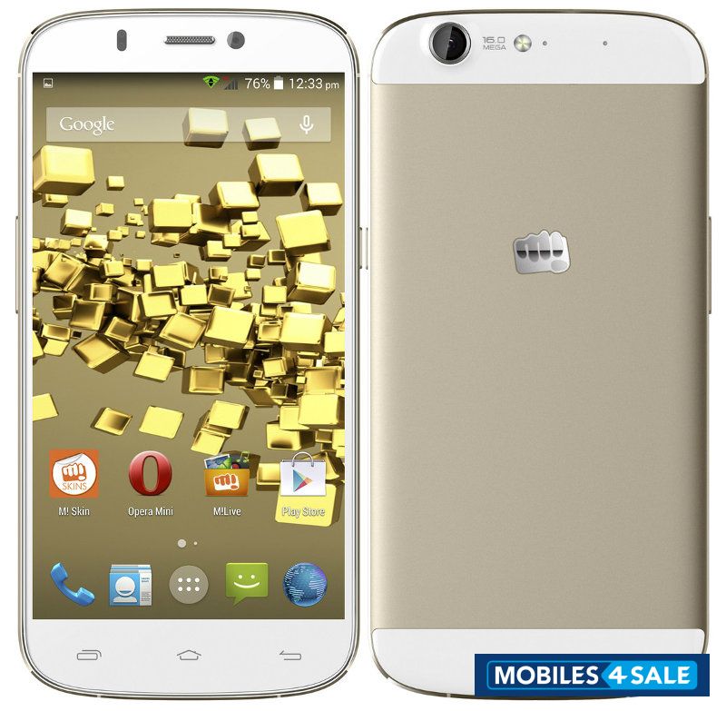 White Gold Micromax Canvas Gold A300