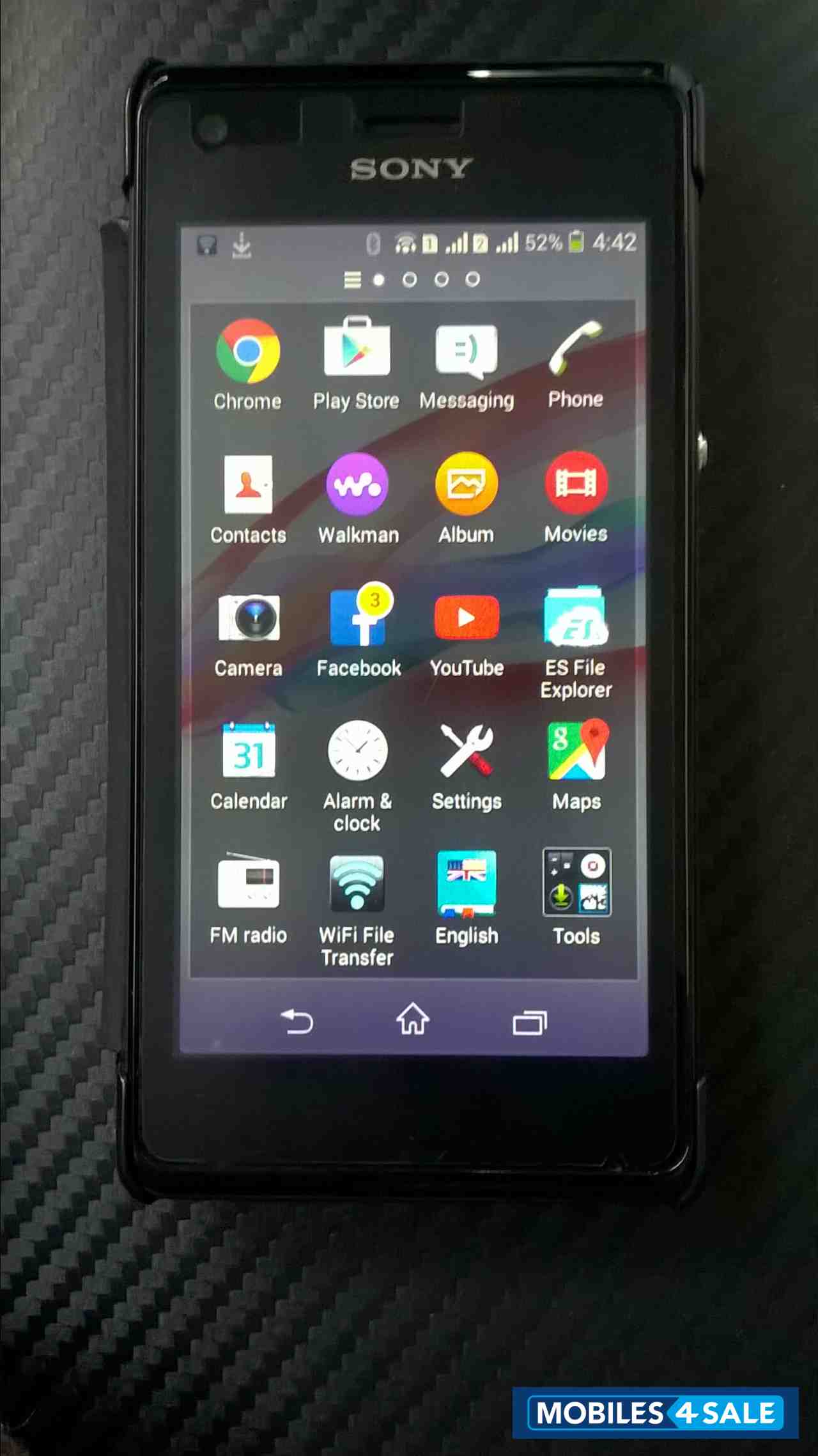 Black Sony Xperia M Dual