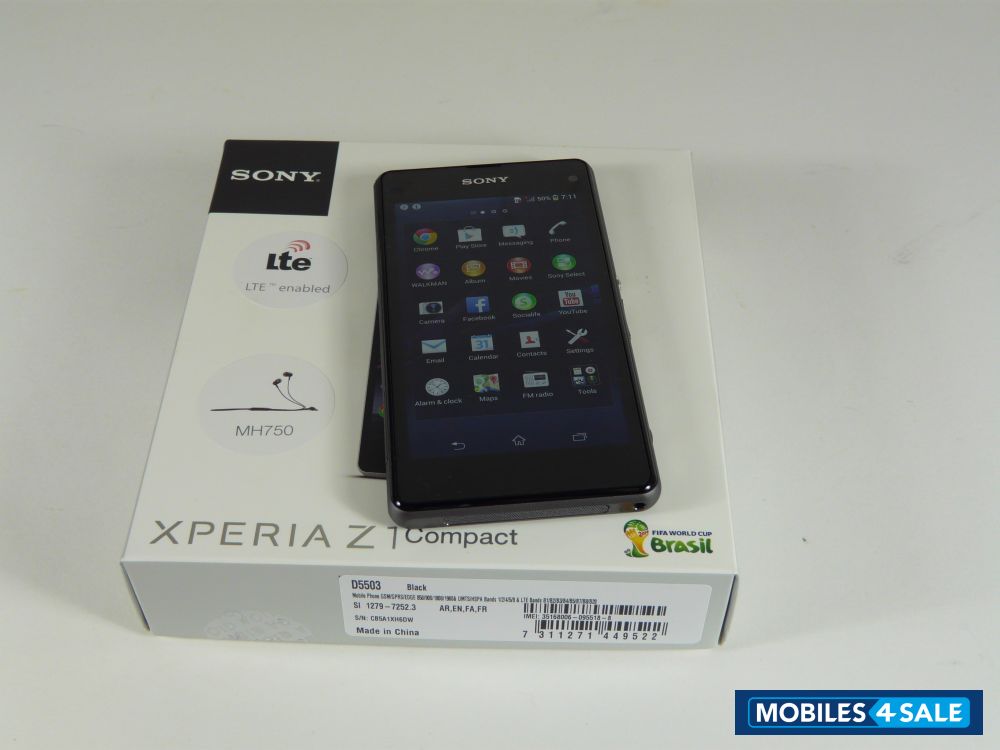 Black Sony Xperia Z1 Compact