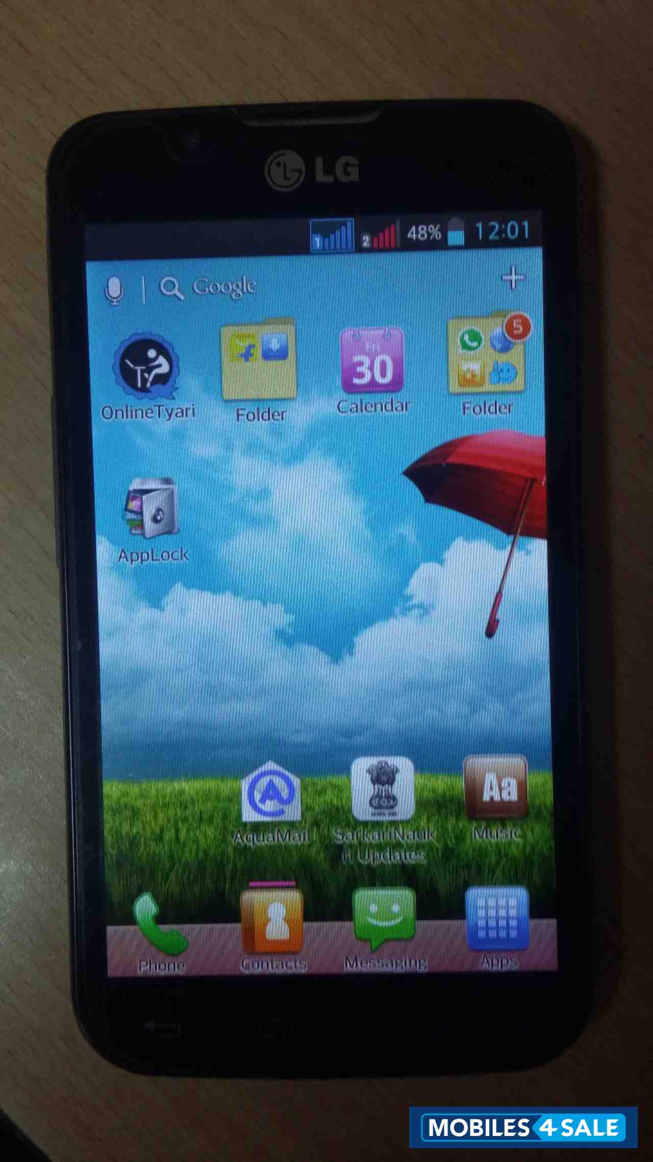 Black LG Optimus L7 II Dual P715