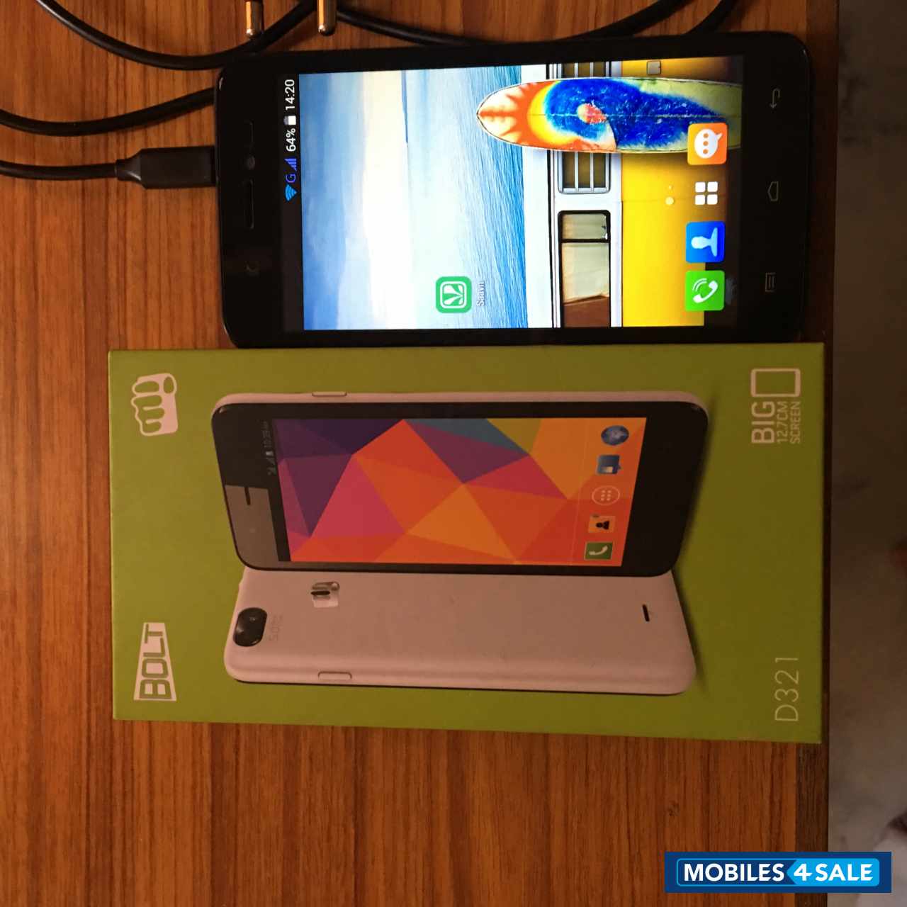 Black Micromax Bolt D321