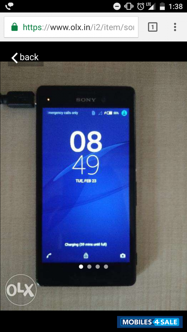 Black Sony Xperia M4 Aqua