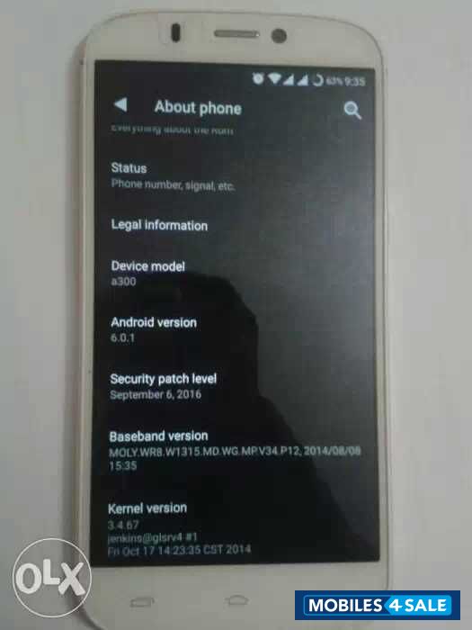 White-gold Micromax Canvas Gold A300