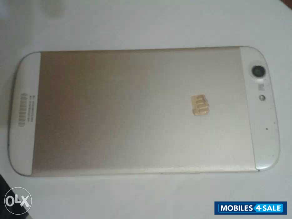 White-gold Micromax Canvas Gold A300