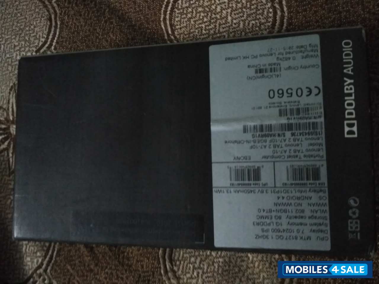 Black Lenovo Tab Tab 2 A7 10F