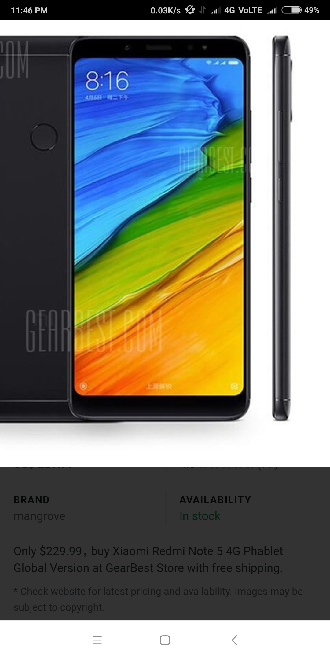 Xiaomi  Redmi note 5