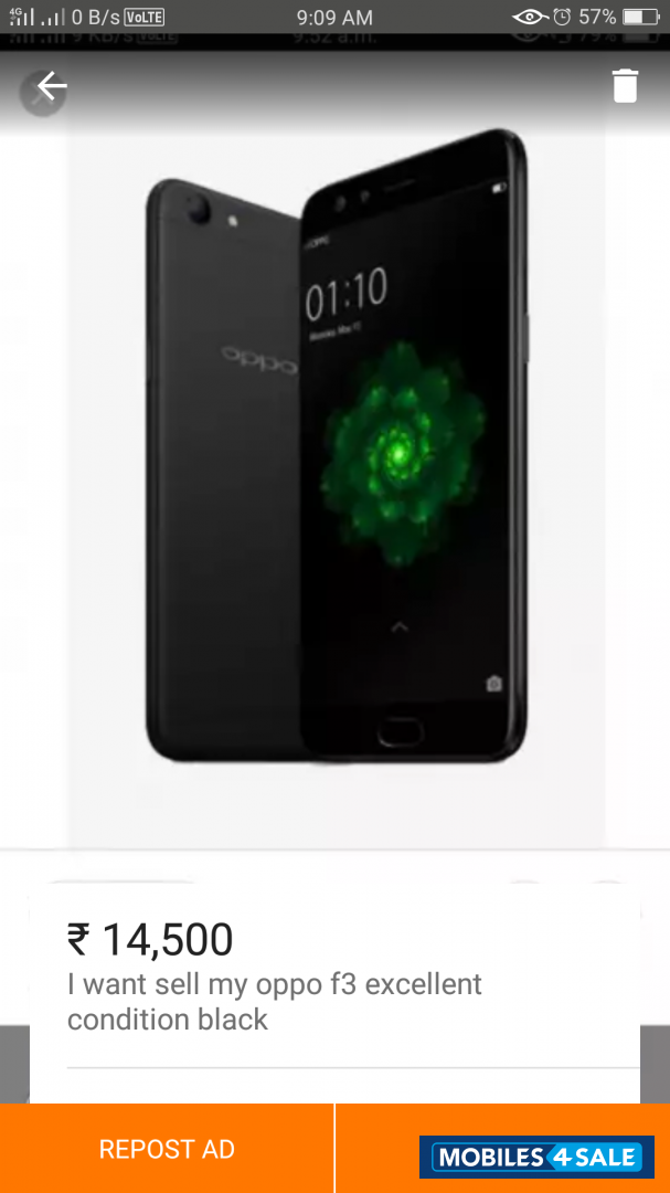 Black Oppo F3