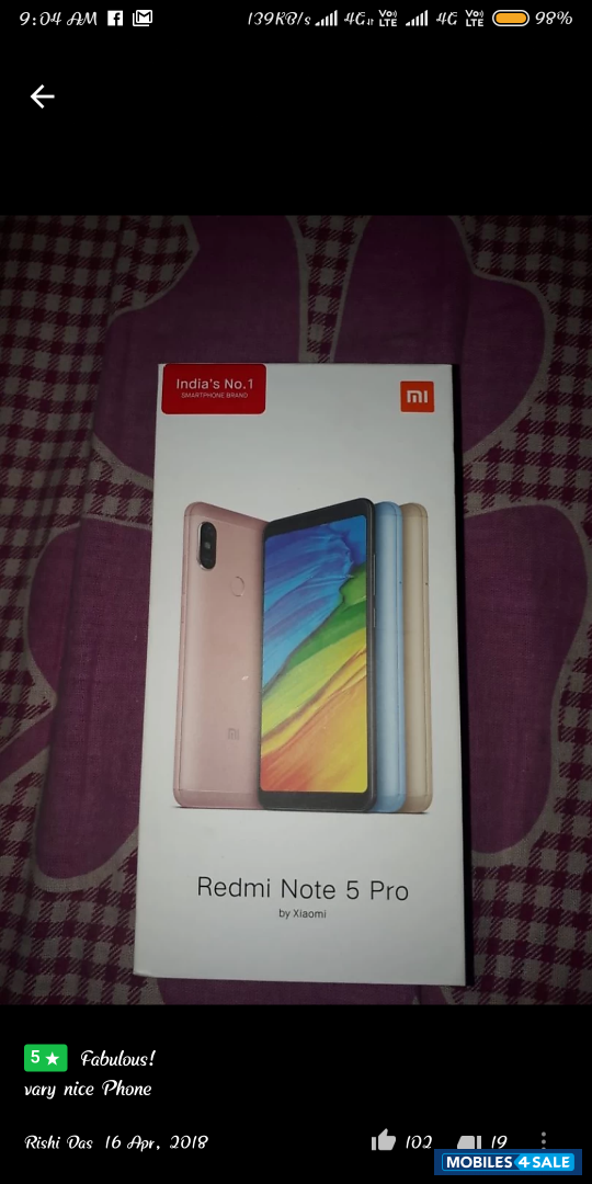 Blue Xiaomi  Redmi note 5pro