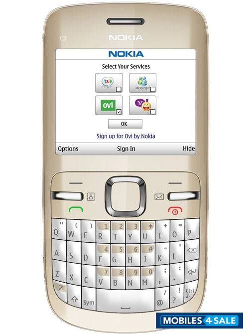 Silver And White Nokia C3