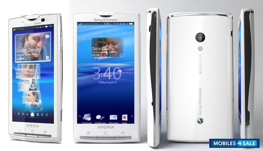 White Sony Ericsson Xperia X10