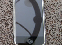 Metal-black Apple iPhone