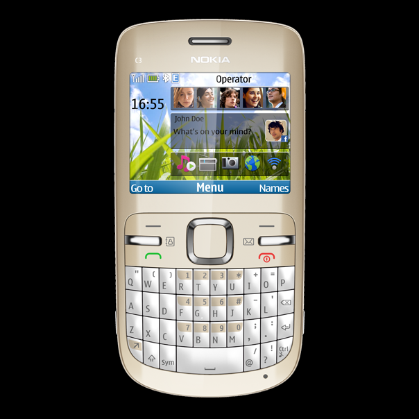 Golden White Nokia  c3