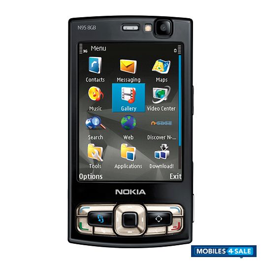 Used 2009 Nokia N95 8GB sale Delhi. Black colour. ID is 14749 - Mobiles4Sale