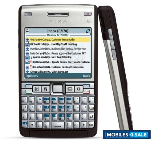 Silver And Brown Nokia E61i