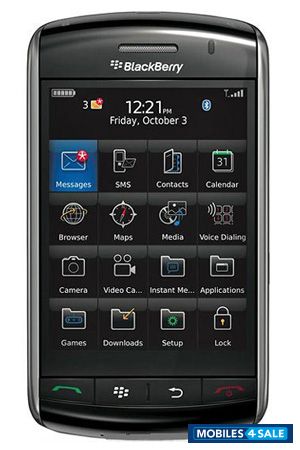 Black BlackBerry  BlackBerry Storm 2 (9550) with complete accessories