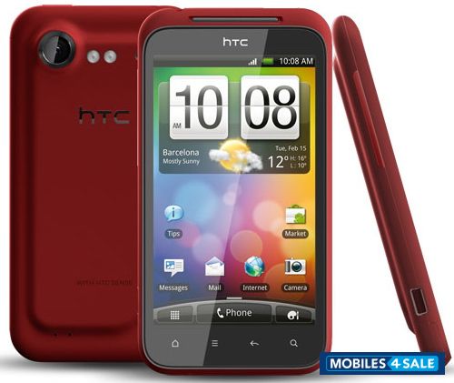 Red HTC  Incredible S