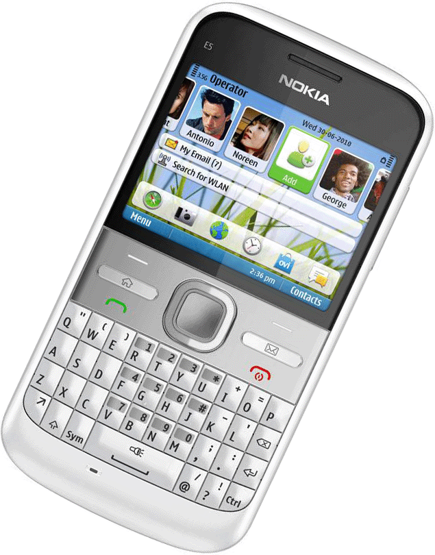 White Nokia E-series E5