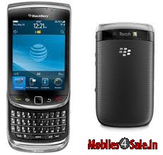 Black BlackBerry  torch 9800