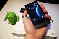 Black Sony Xperia P