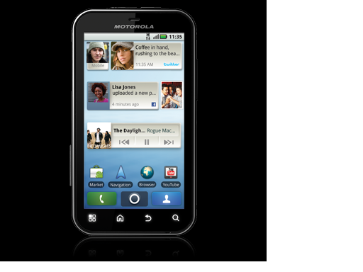 Black Motorola Defy