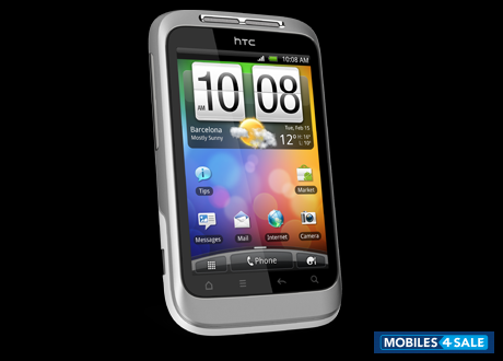 White HTC  htc wildfire s