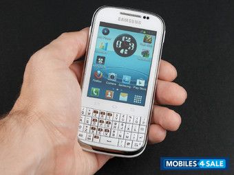 White Samsung Galaxy Chat