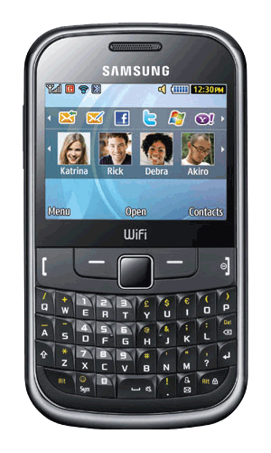 Metallic Black Samsung Chat 335