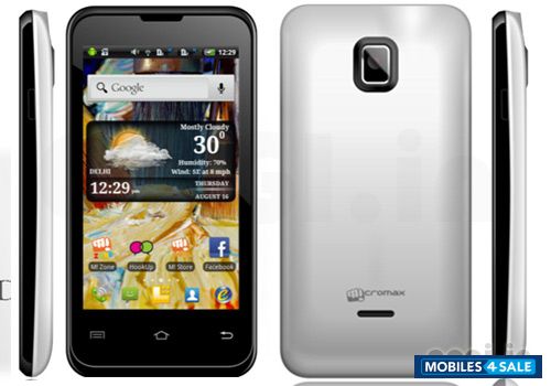 Front-black And Back-white Micromax A87