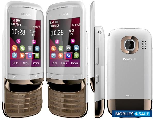 White Nokia C2-03