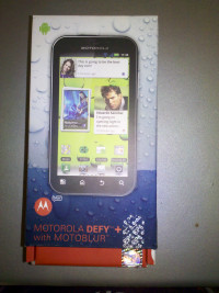 Black Motorola Defy Plus