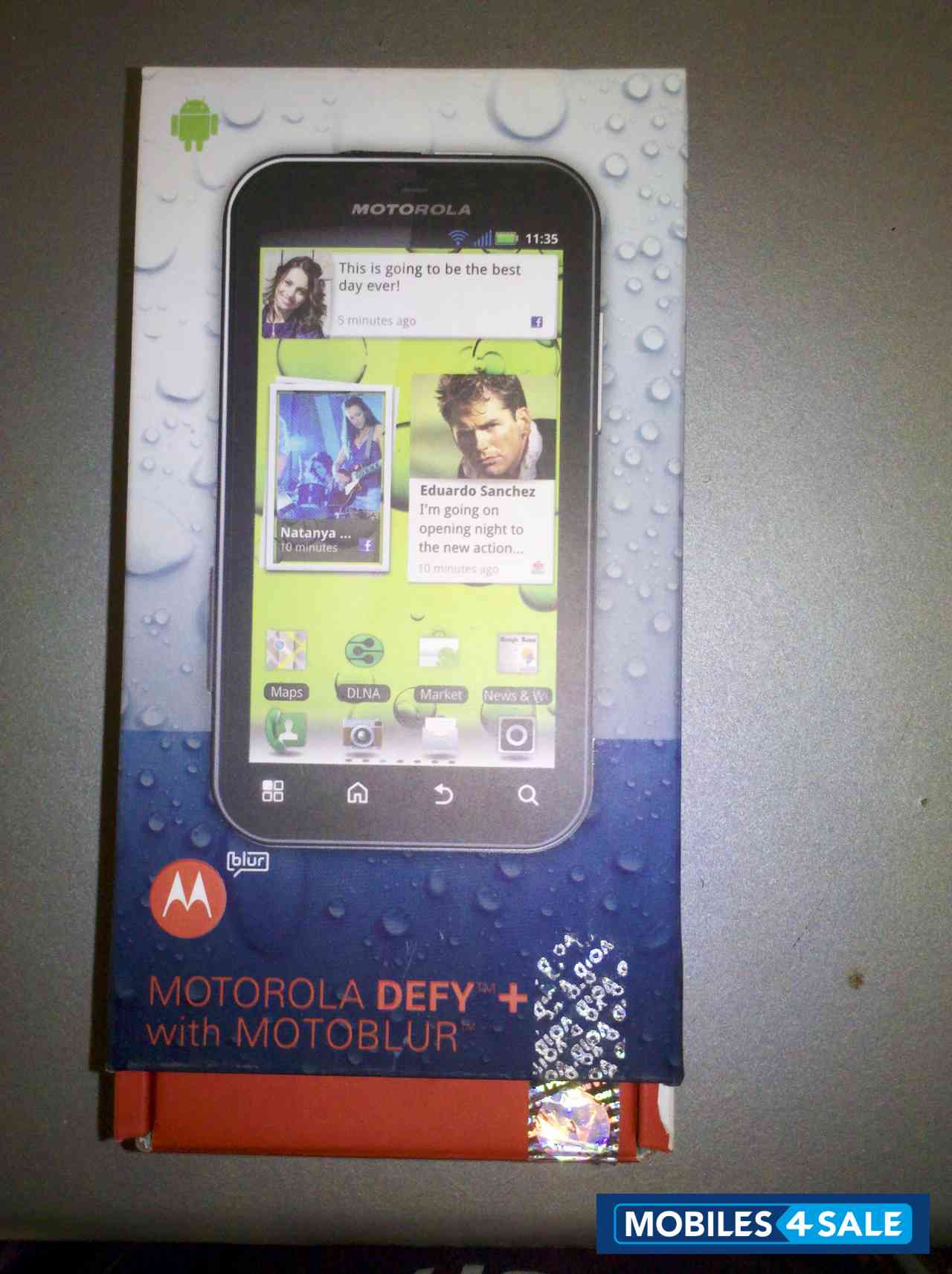 Black Motorola Defy Plus