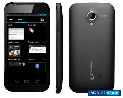 Black Micromax Canvas A100