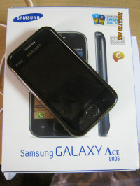 Black Samsung Galaxy Ace Duos