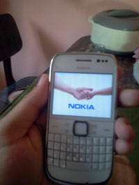 White Nokia E6 Touch n Type