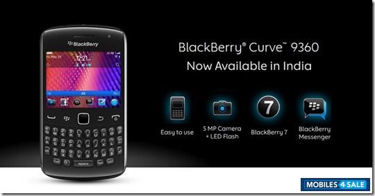 Black BlackBerry Curve 9360