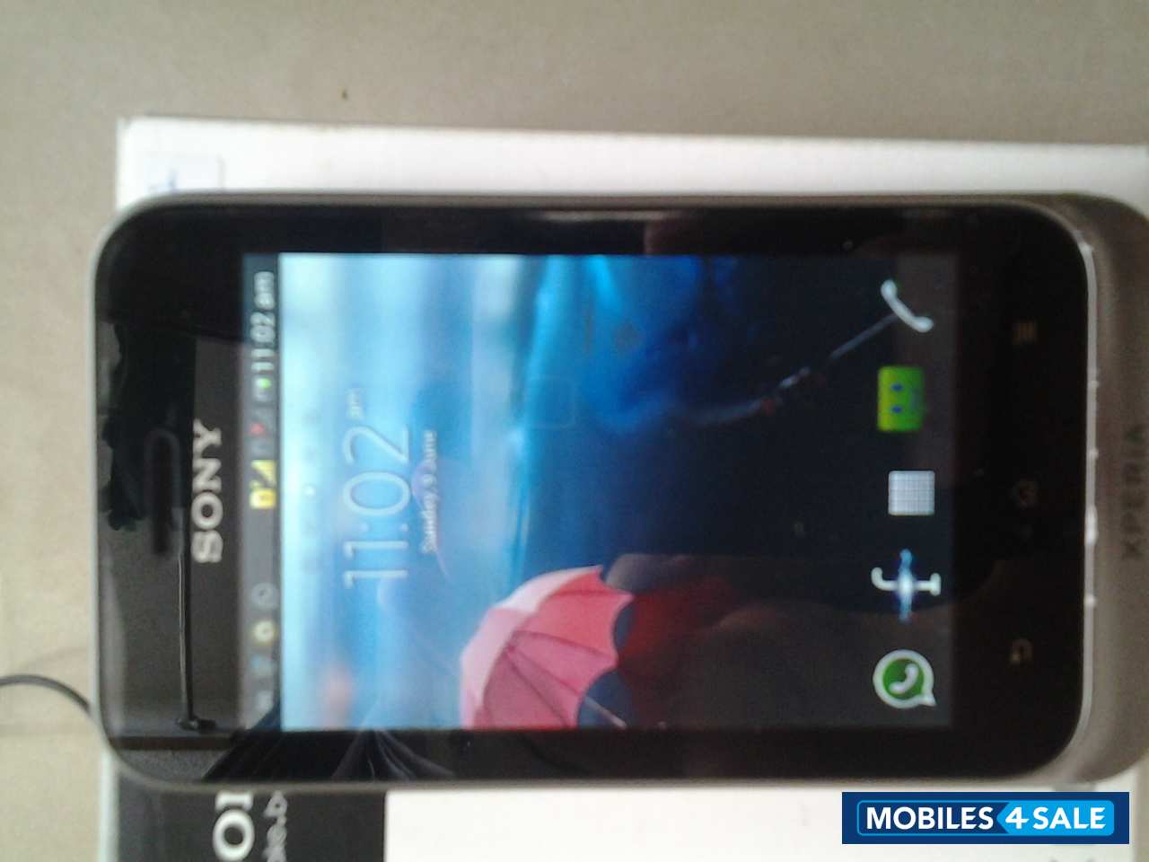 Black Silver Sony Xperia tipo dual