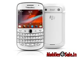 White BlackBerry Bold 9900