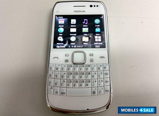 White Nokia E6 Touch n Type