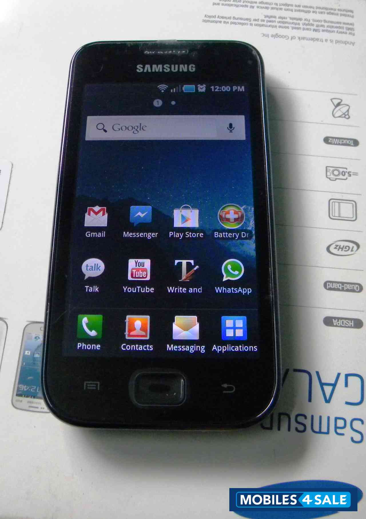 Black Samsung Galaxy SL