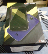 Black Micromax Canvas Fun A63